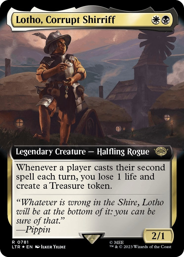 Lotho, Corrupt Shirriff (Extended Art) (Surge Foil) (781) (Universes Beyond: The Lord of the Rings: Tales of Middle-earth)
