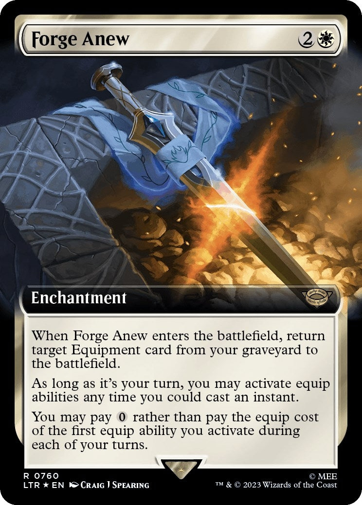 Forge Anew (Extended Art) (Surge Foil) (760) (Universes Beyond: The Lord of the Rings: Tales of Middle-earth)