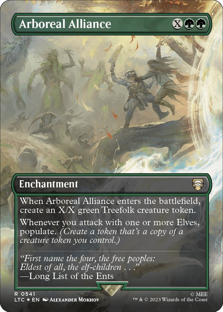 Arboreal Alliance (Borderless) (Surge Foil) (541) (Commander: The Lord of the Rings: Tales of Middle-earth)