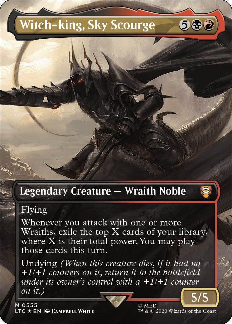 Witch-king, Sky Scourge (Borderless) (Surge Foil) (555)