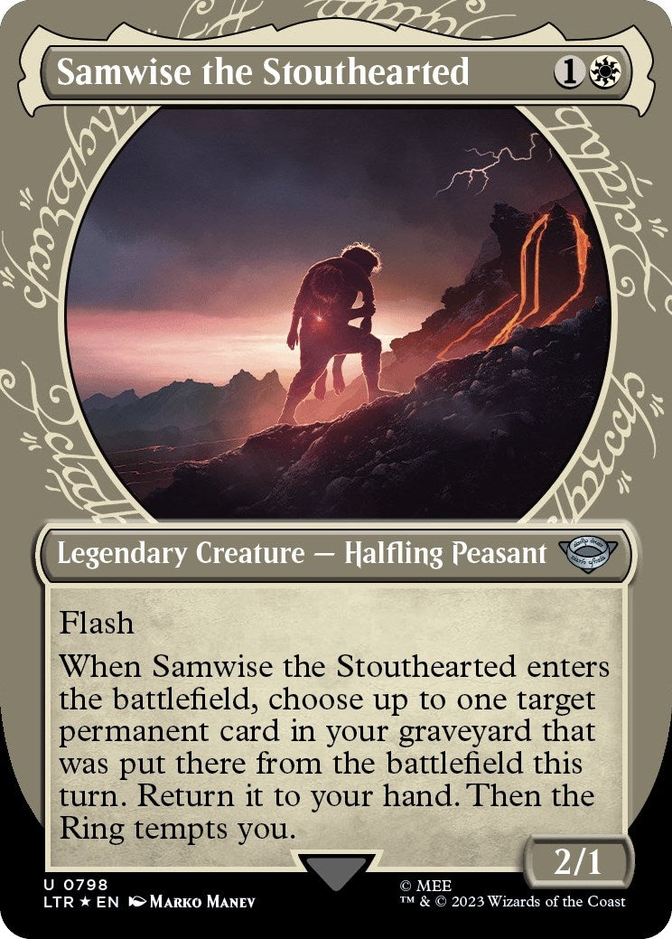 Samwise the Stouthearted (Showcase) (Surge Foil) (798) (Universes Beyond: The Lord of the Rings: Tales of Middle-earth)