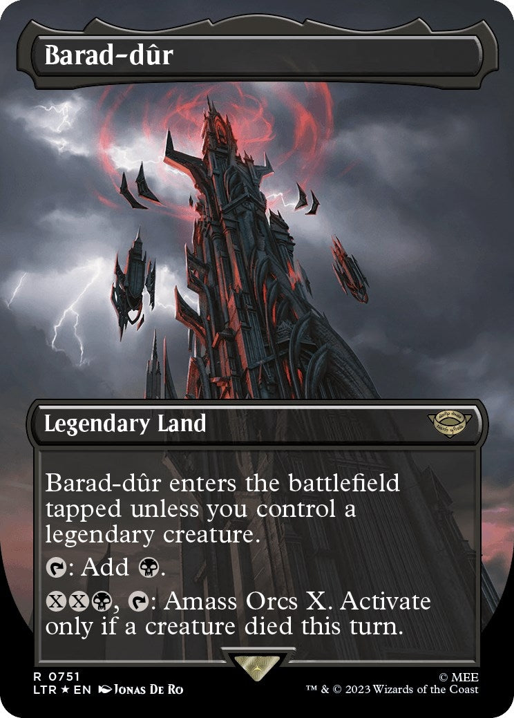 Barad-dur (0751) (Borderless) (Surge Foil) (751) (Universes Beyond: The Lord of the Rings: Tales of Middle-earth)