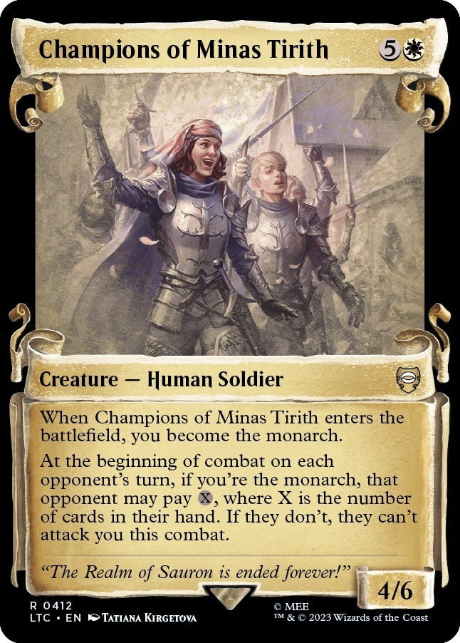 Champions of Minas Tirith (Showcase Scrolls) (412) (Commander: The Lord of the Rings: Tales of Middle-earth)