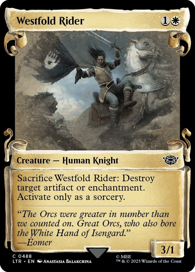 Image for Westfold Rider (Showcase Scrolls) (488) - Magic: The Gathering