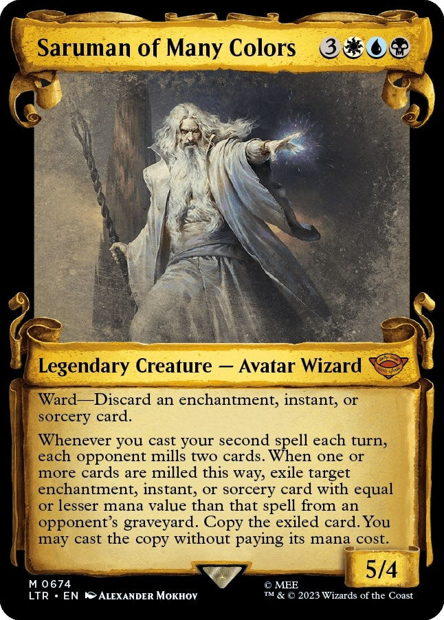 Saruman of Many Colors (Showcase Scrolls) (674) (Universes Beyond: The Lord of the Rings: Tales of Middle-earth)