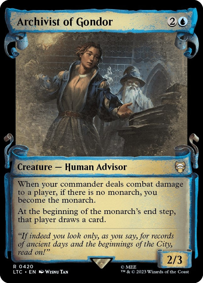 Archivist of Gondor (Showcase Scrolls) (420) (Commander: The Lord of the Rings: Tales of Middle-earth)