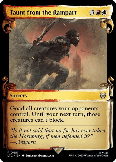 Taunt from the Rampart (Showcase Scrolls) (481) (Commander: The Lord of the Rings: Tales of Middle-earth)