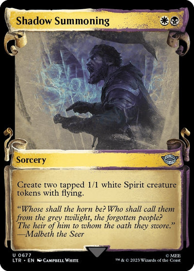 Shadow Summoning (Showcase Scrolls) (677) (Universes Beyond: The Lord of the Rings: Tales of Middle-earth)