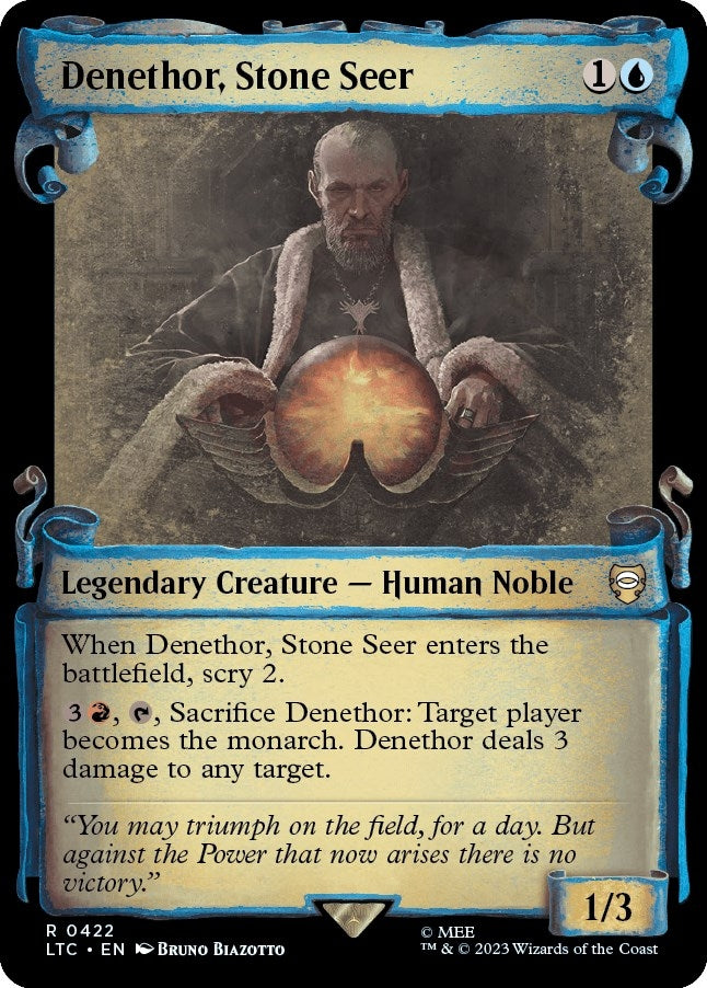 Denethor, Stone Seer (Showcase Scrolls) (422) (Commander: The Lord of the Rings: Tales of Middle-earth)