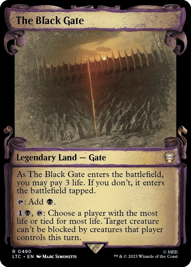 The Black Gate (Showcase Scrolls) (490) (Commander: The Lord of the Rings: Tales of Middle-earth)