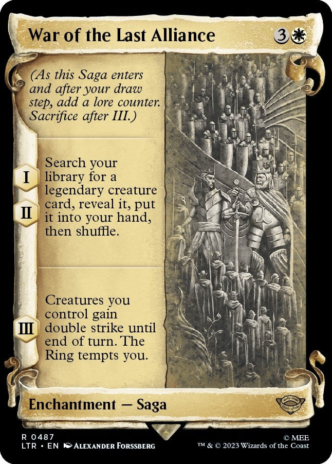 Image for War of the Last Alliance (Showcase Scrolls) (487) - Magic: The Gathering