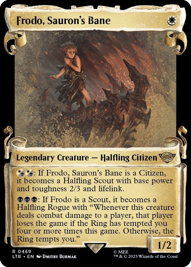 Frodo, Sauron's Bane (Showcase Scrolls) (469) (Universes Beyond: The Lord of the Rings: Tales of Middle-earth)