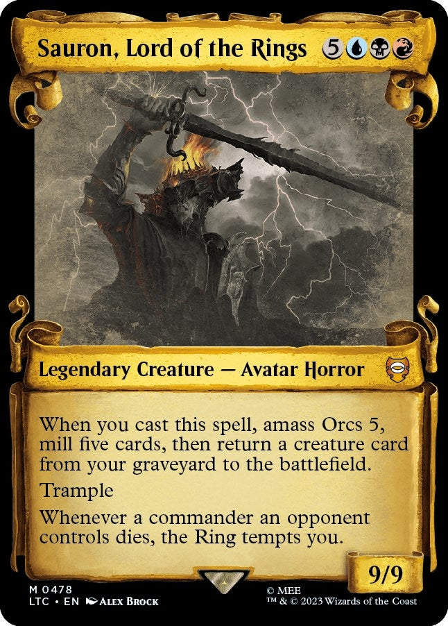 Sauron, Lord of the Rings (Showcase Scrolls) (478) (Commander: The Lord of the Rings: Tales of Middle-earth)