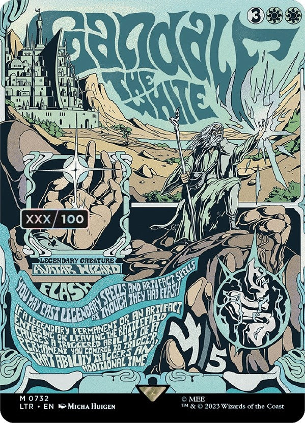 Gandalf the White (Borderless Poster) (Serial Numbered) (732) (Universes Beyond: The Lord of the Rings: Tales of Middle-earth)