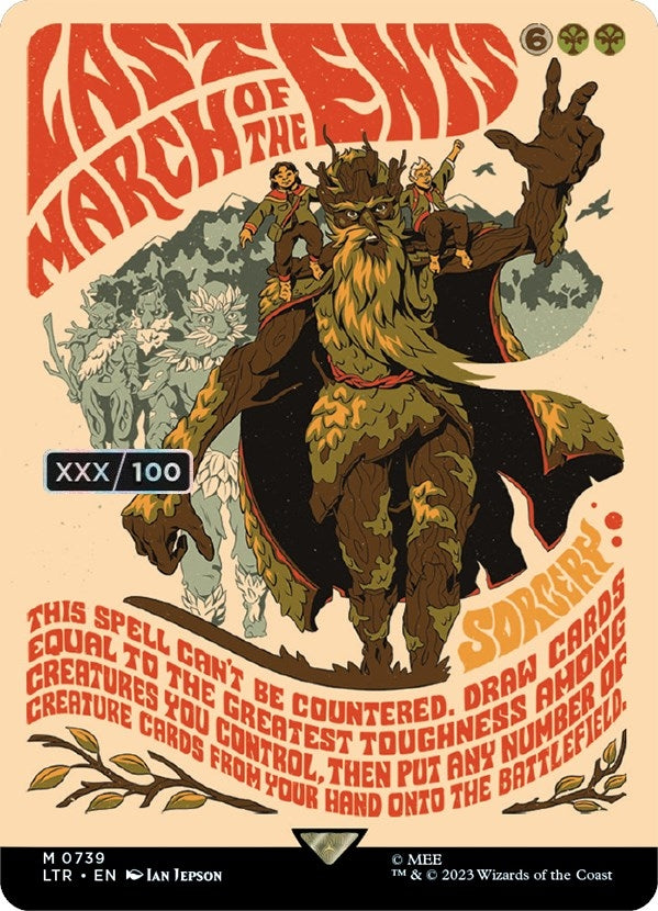 Last March of the Ents (Borderless Poster) (Serial Numbered) (739) (Universes Beyond: The Lord of the Rings: Tales of Middle-earth)