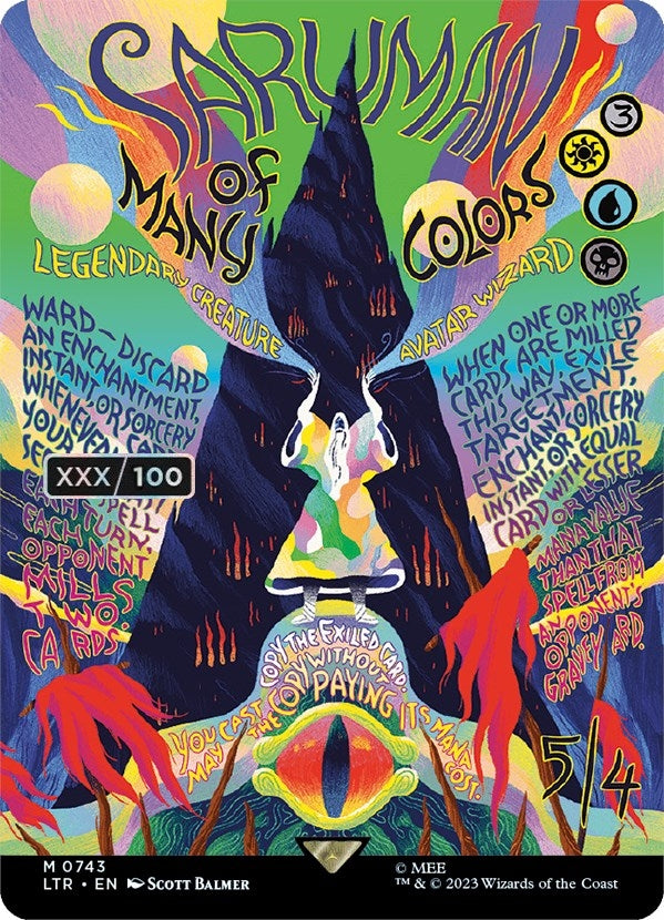 Saruman of Many Colors (Borderless Poster) (Serial Numbered) (743) (Universes Beyond: The Lord of the Rings: Tales of Middle-earth)