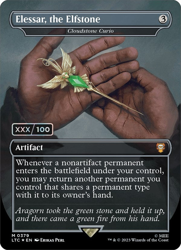 Elessar, the Elfstone - Cloudstone Curio (Serial Numbered) (379) (Commander: The Lord of the Rings: Tales of Middle-earth)
