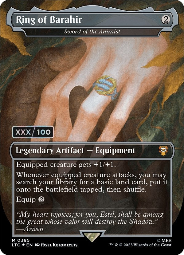 Ring of Barahir - Sword of the Animist (Serial Numbered) (385) (Commander: The Lord of the Rings: Tales of Middle-earth)