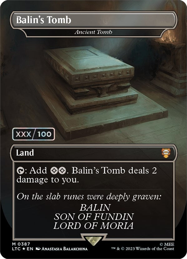 Balin's Tomb - Ancient Tomb (Serial Numbered) (387) (Commander: The Lord of the Rings: Tales of Middle-earth)
