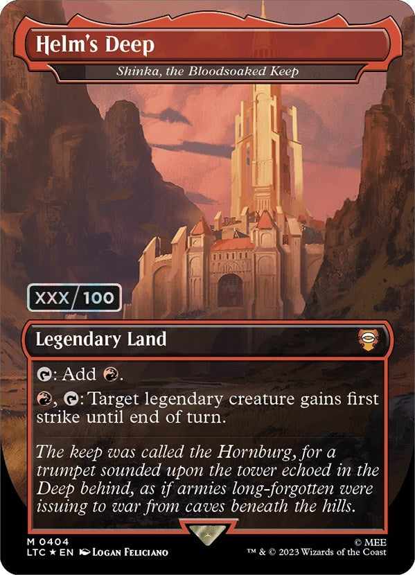 Helm's Deep - Shinka, the Bloodsoaked Keep (Serial Numbered) (404) (Commander: The Lord of the Rings: Tales of Middle-earth)