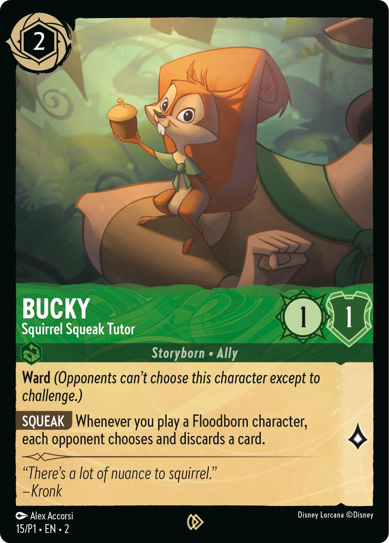 Bucky - Squirrel Squeak Tutor (15) (Disney Lorcana Promo Cards)