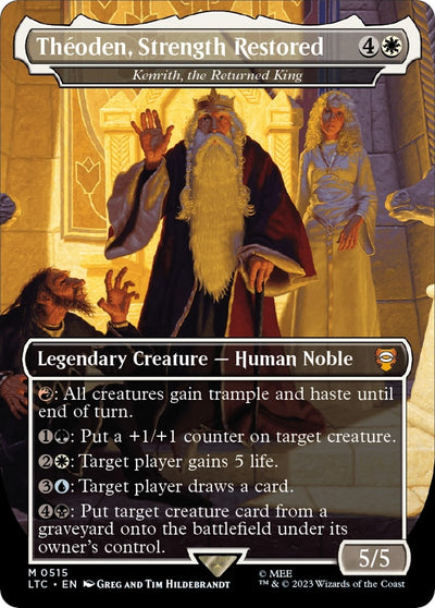 Theoden, Strength Restored - Kenrith, the Returned King (Borderless) (515) (Commander: The Lord of the Rings: Tales of Middle-earth)