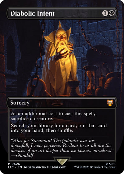 Diabolic Intent (Borderless) (526) (Commander: The Lord of the Rings: Tales of Middle-earth)