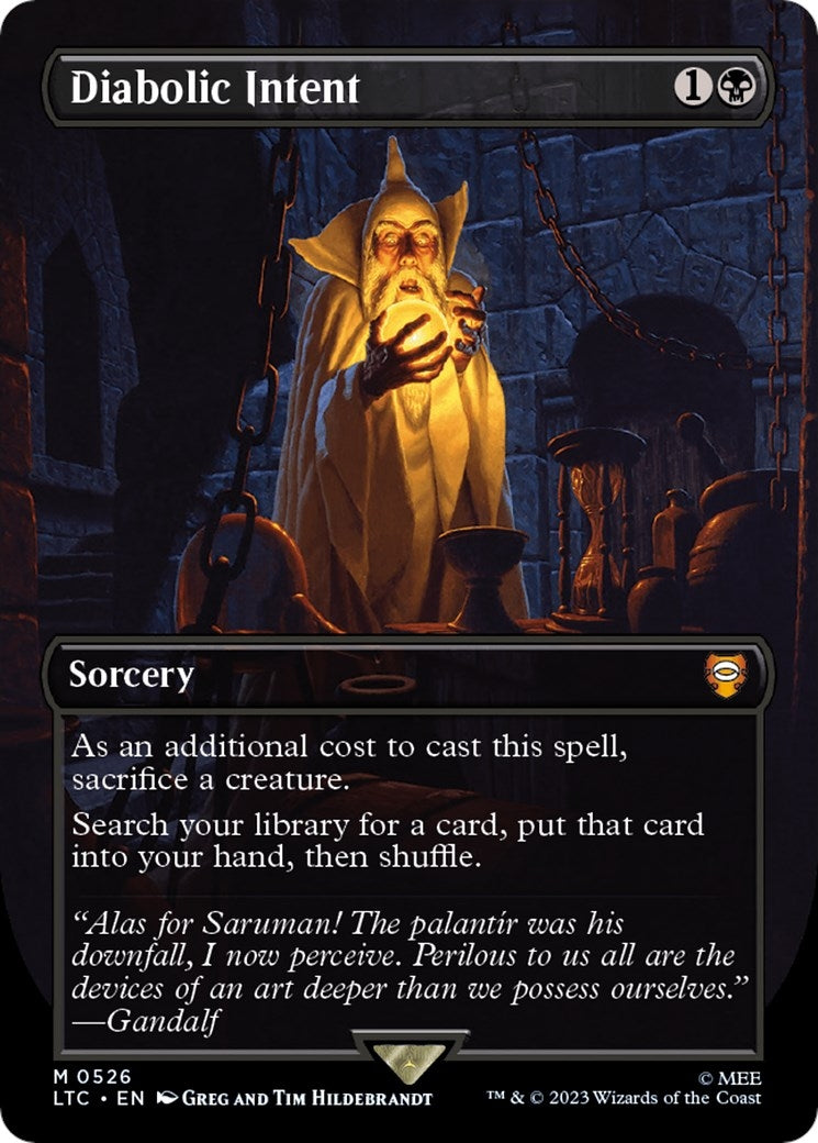 Diabolic Intent (Borderless) (526) (Commander: The Lord of the Rings: Tales of Middle-earth)