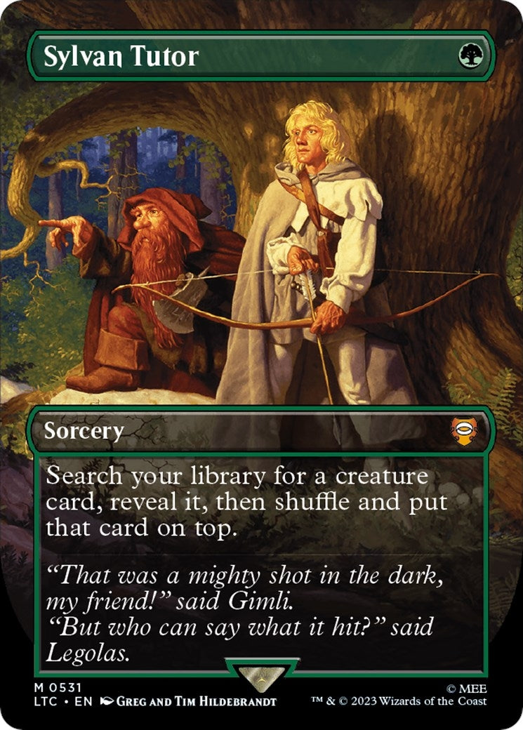 Sylvan Tutor (Borderless) (531) (Commander: The Lord of the Rings: Tales of Middle-earth)