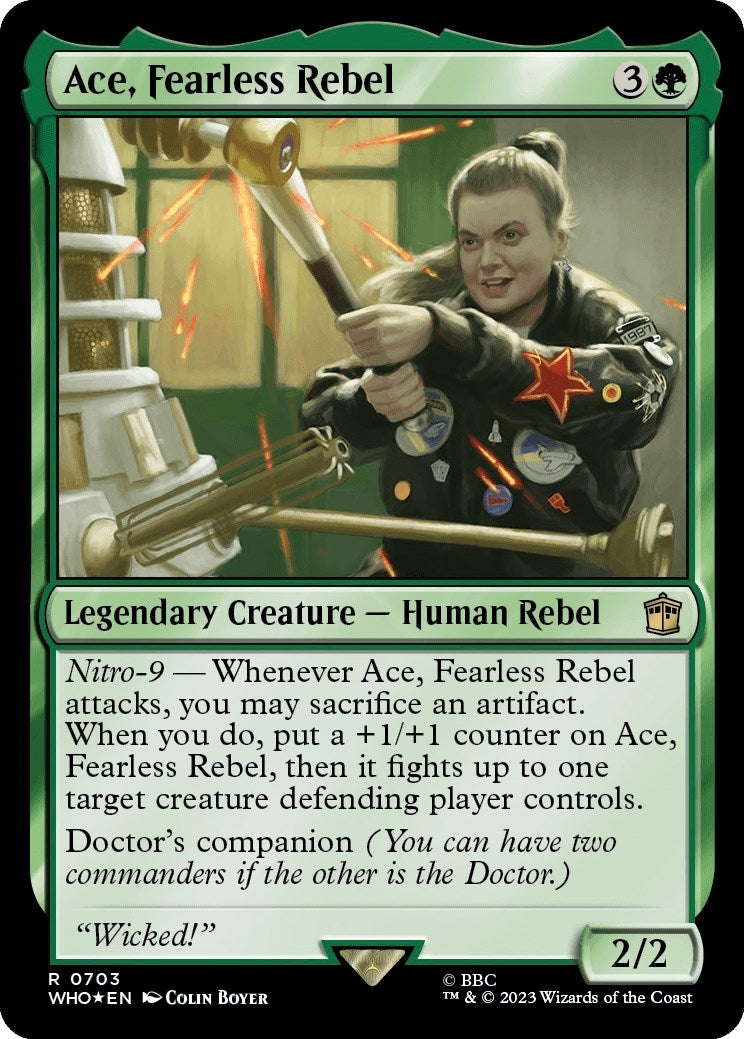 Ace, Fearless Rebel (Surge Foil) (703) (Universes Beyond: Doctor Who)