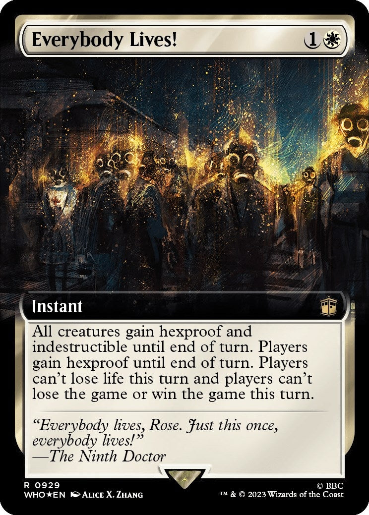 Everybody Lives! (Extended Art) (Surge Foil) (929) (Universes Beyond: Doctor Who)