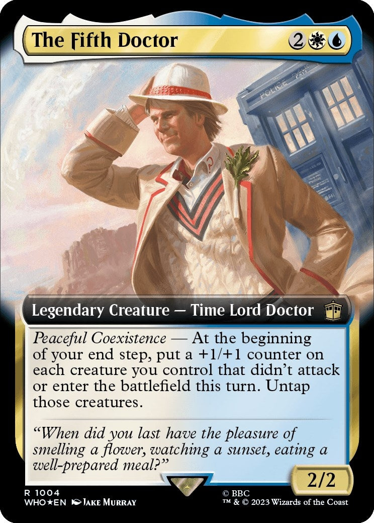 The Fifth Doctor (Extended Art) (Surge Foil) (1004) (Universes Beyond: Doctor Who)