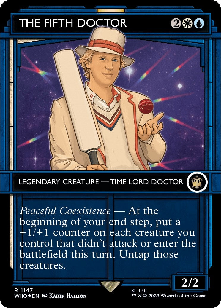 The Fifth Doctor (Showcase) (Surge Foil) (1147) (Universes Beyond: Doctor Who)