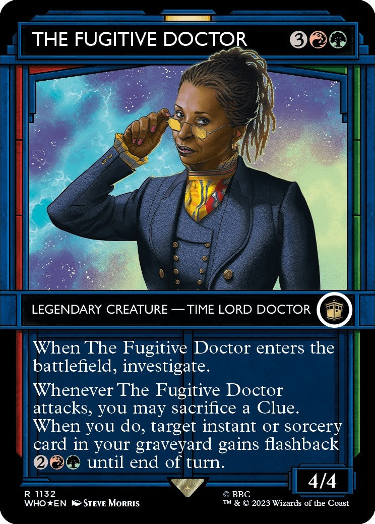 The Fugitive Doctor (Showcase) (Surge Foil) (1132) (Universes Beyond: Doctor Who)