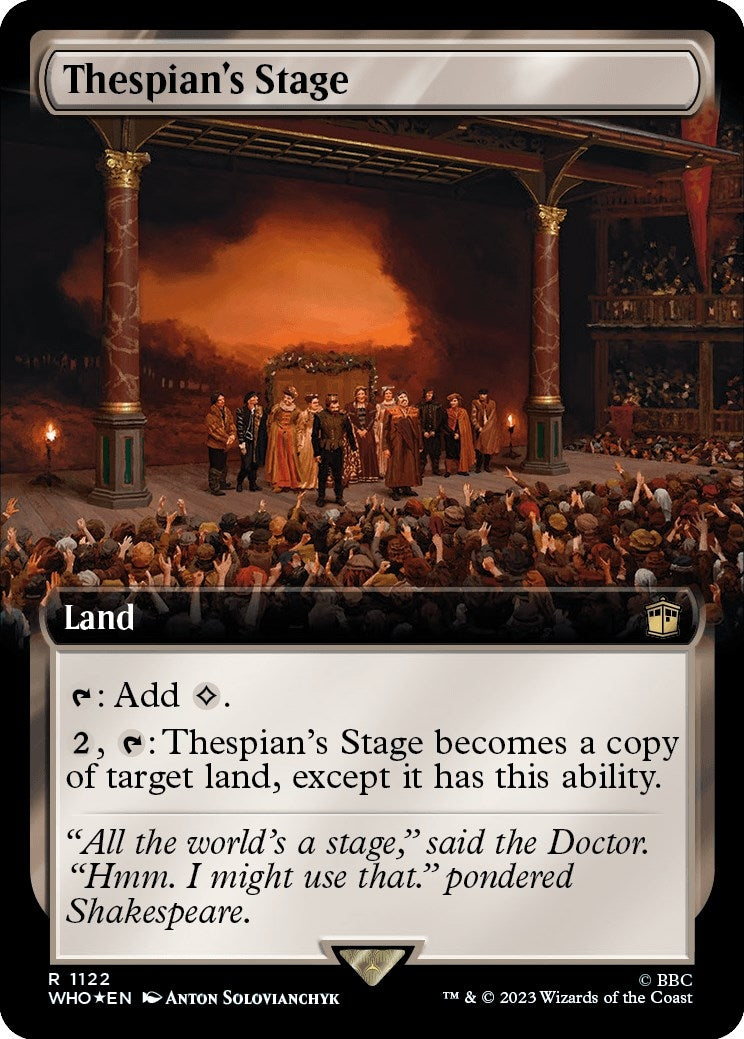 Thespian's Stage (Extended Art) (Surge Foil) (1122) (Universes Beyond: Doctor Who)
