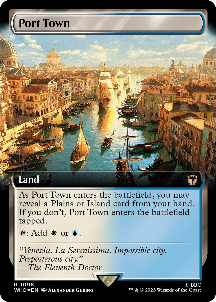 Port Town (Extended Art) (Surge Foil) (1098) (Universes Beyond: Doctor Who)