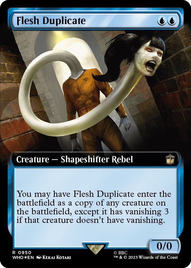 Flesh Duplicate (Extended Art) (Surge Foil) (950) (Universes Beyond: Doctor Who)