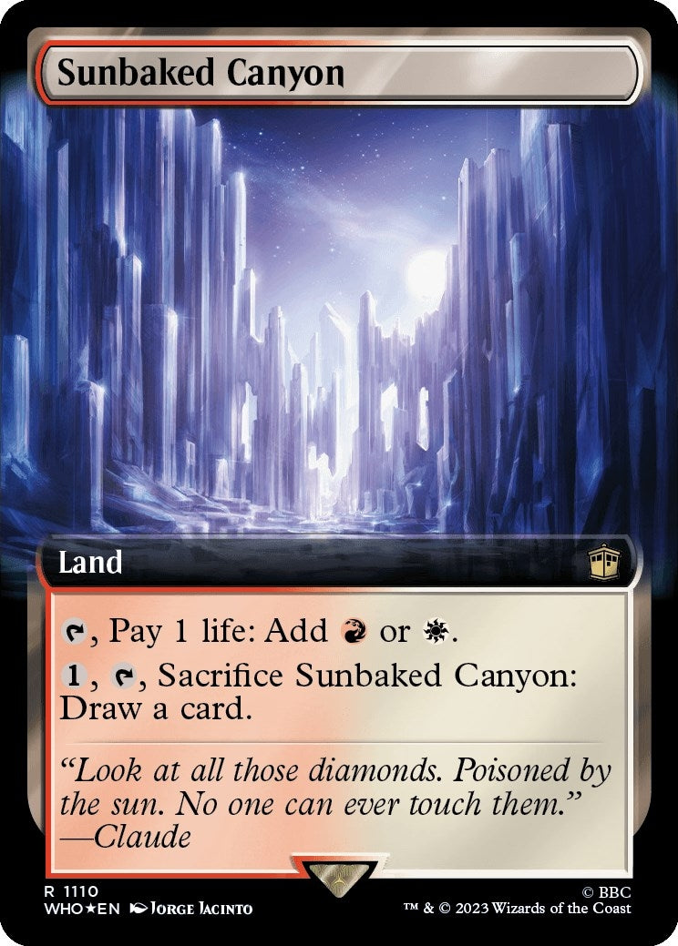 Sunbaked Canyon (Extended Art) (Surge Foil) (1110) (Universes Beyond: Doctor Who)