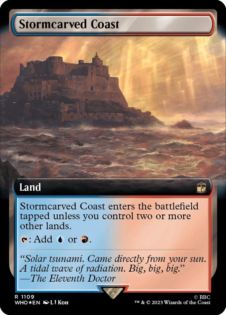 Stormcarved Coast (Extended Art) (Surge Foil) (1109) (Universes Beyond: Doctor Who)