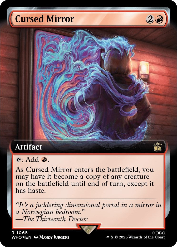 Cursed Mirror (Extended Art) (Surge Foil) (1065) (Universes Beyond: Doctor Who)