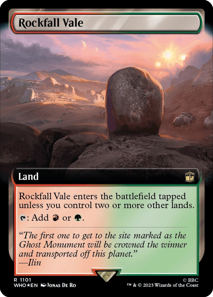 Rockfall Vale (Extended Art) (Surge Foil) (1101) (Universes Beyond: Doctor Who)