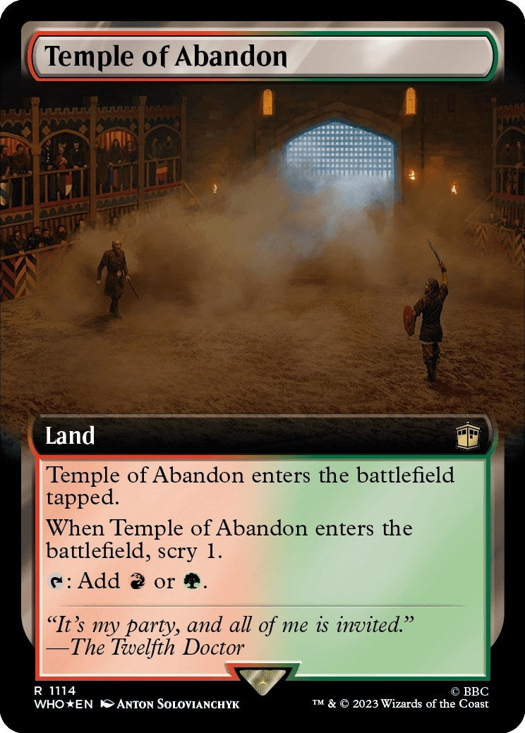 Temple of Abandon (Extended Art) (Surge Foil) (1114) (Universes Beyond: Doctor Who)