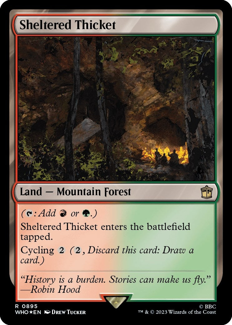 Sheltered Thicket (Surge Foil) (895) (Universes Beyond: Doctor Who)