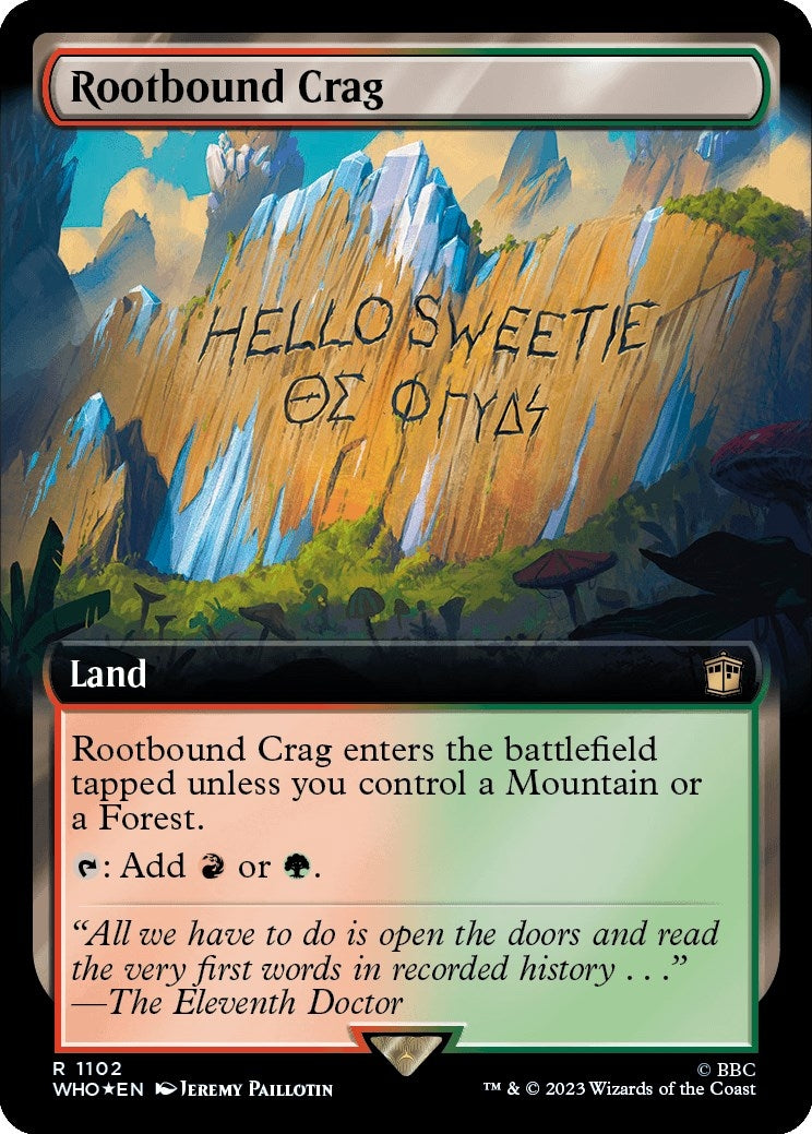 Rootbound Crag (Extended Art) (Surge Foil) (1102) (Universes Beyond: Doctor Who)