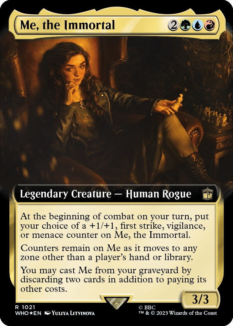 Me, the Immortal (Extended Art) (Surge Foil) (1021) (Universes Beyond: Doctor Who)