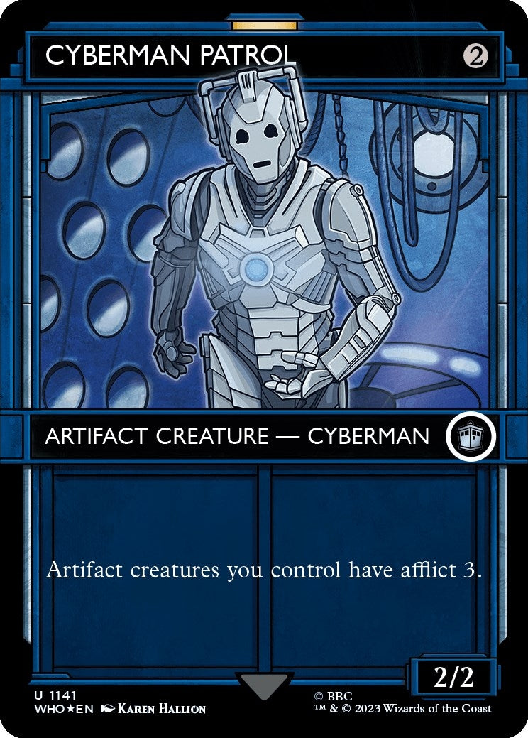 Cyberman Patrol (Showcase) (Surge Foil) (1141) (Universes Beyond: Doctor Who)