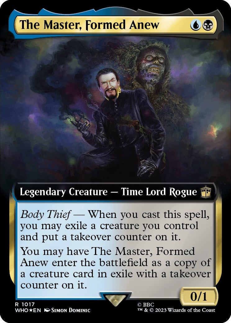 The Master, Formed Anew (Extended Art) (Surge Foil) (1017) (Universes Beyond: Doctor Who)