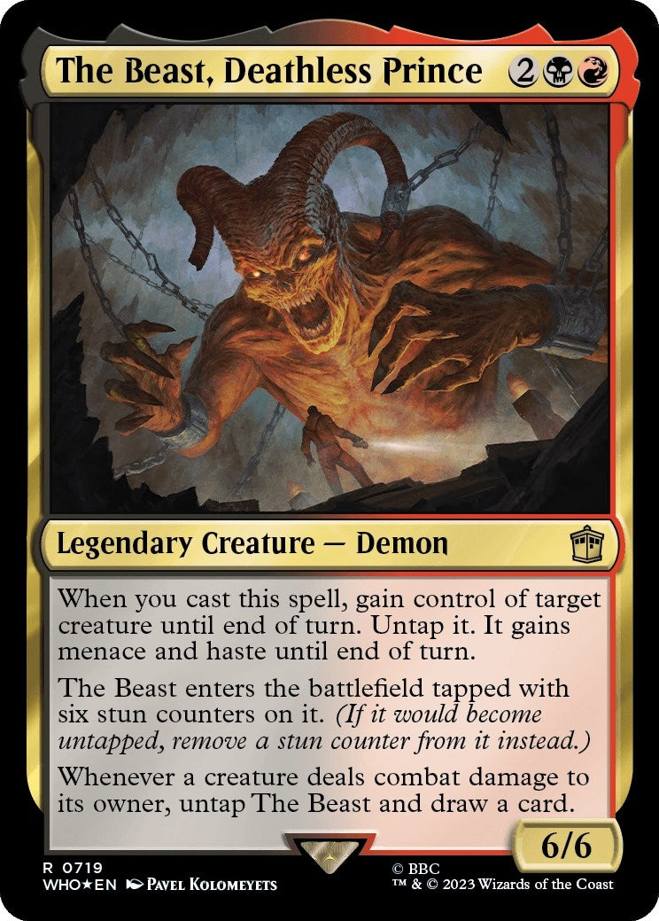 The Beast, Deathless Prince (Surge Foil) (719) (Universes Beyond: Doctor Who)