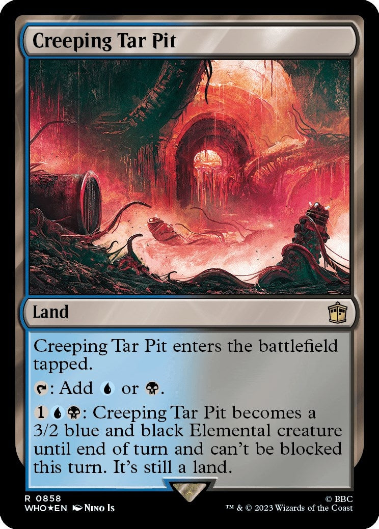 Creeping Tar Pit (Surge Foil) (858) (Universes Beyond: Doctor Who)