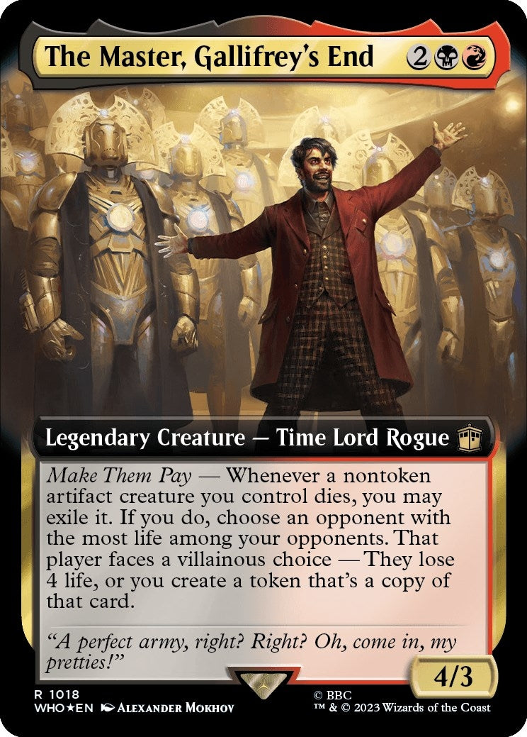 The Master, Gallifrey's End (Extended Art) (Surge Foil) (1018) (Universes Beyond: Doctor Who)